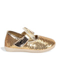 Mary Jane's Belle with Applique Detail - Gold
