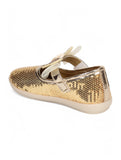 Mary Jane's Belle with Applique Detail - Gold