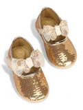 Mary Jane's Belle with Applique Detail - Gold