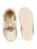 Mary Jane's Belle with Applique Detail - Gold