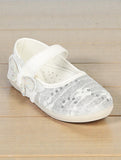Mary Jane's Belle with Applique Detail - White