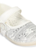 Mary Jane's Belle with Applique Detail - White