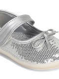 Mary Jane's Belle with Applique Detail - Silver