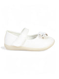 Mary Jane's Belle with Applique Detail - White
