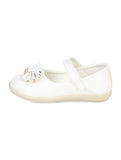 Mary Jane's Belle with Applique Detail - White