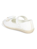 Mary Jane's Belle with Applique Detail - White