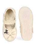 Mary Jane's Belle with Applique Detail - Cream