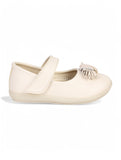 Mary Jane's Belle with Applique Detail - Cream