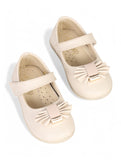 Mary Jane's Belle with Applique Detail - Cream