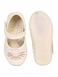 Mary Jane's Belle with Applique Detail - Cream