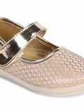 Mary Jane's Belle with Applique Detail - Gold