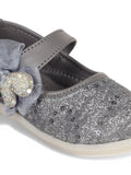 Mary Jane's Belle with Applique Detail - Dark Grey