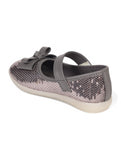 Mary Jane's Belle with Applique Detail - Dark Grey