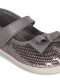 Mary Jane's Belle with Applique Detail - Dark Grey