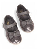 Mary Jane's Belle with Applique Detail - Dark Grey