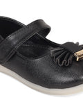 Mary Jane's Belle with Applique Detail - Black