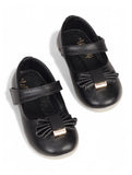 Mary Jane's Belle with Applique Detail - Black