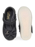 Mary Jane's Belle with Applique Detail - Black