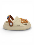Cartoon Applique Anti-Slip Clogs - Cream