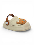 Cartoon Applique Anti-Slip Clogs - Cream