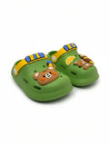 Cartoon Applique Anti-Slip Clogs - Green