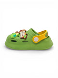 Cartoon Applique Anti-Slip Clogs - Green