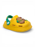 Cartoon Applique Anti-Slip Clogs - Yellow