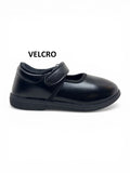 School Shoes With Velrco Closure - Black