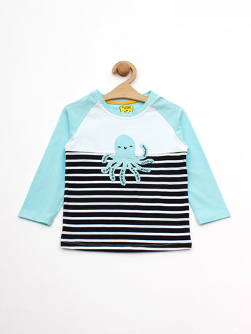 Turquoise Octopus Full T-Shirt