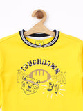 Yellow Team Print Sweatshirt