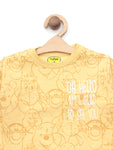 Yellow Animal Printed Sweatshirt