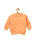 Orange Fruits Fleece Printed Sweatshirt