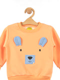 Orange Bear Fleece Sweatshirt