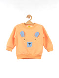 Orange Bear Fleece Sweatshirt