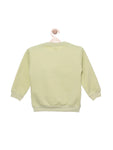 Green Alphabet Print Fleece Sweatshirt