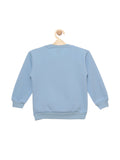 Blue Alphabet Print Fleece Sweatshirt
