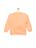 Orange Alphabet Print Fleece Sweatshirt