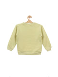 Green Bear Print Fleece Sweatshirt