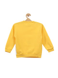 Yellow Bear Print Fleece Sweatshirt