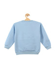 Blue Bear Print Fleece Sweatshirt