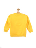 Yellow Bear Print Fleece Sweatshirt