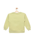 Green Printed Fleece Sweatshirt
