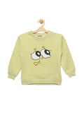 Green Printed Fleece Sweatshirt