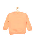 Orange Printed Fleece Sweatshirt