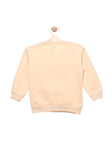 Cream Printed Fleece Sweatshirt