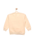 Cream Printed Fleece Sweatshirt