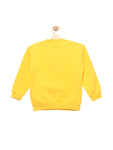 Yellow Printed Fleece Sweatshirt