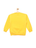 Yellow Printed Fleece Sweatshirt