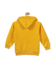 Mustard Girls Printed Fleece Hooded Sweatshirt