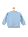 Blue Cat Printed Fleece Sweatshirt